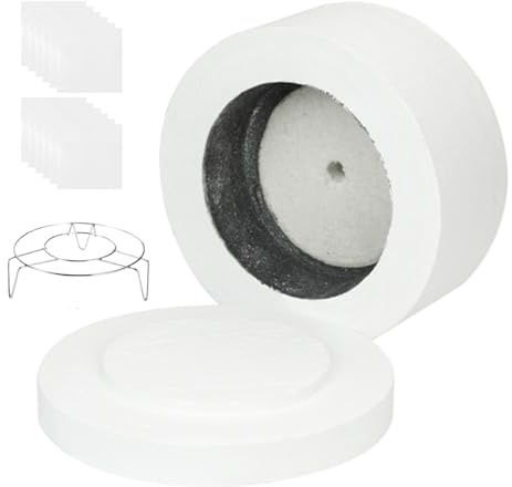 Kit de horno microondas para fusionar vidrio y cerámica de arcilla, mini horno de fibra cerámica con soporte y papel de revestimiento para hacer joyas de bricolaje Microondas para