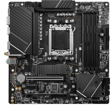 Gaming Motherboard Fit For MSI PRO B650M-A WIFI Motherboard Supports 7800x3D 7800X 7900x3D 8500G 7500F CPU AM5 4xDDR5 USB 3.2 Gen PCIe 5.0 M. MATX