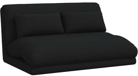 vidaXL Verstellbarer Fußsessel Schwarz Stoff, Verstellbarer Relaxstuhl, moderner Sitz, perfekt fürs Wohnzimmer, platzsparendes Design