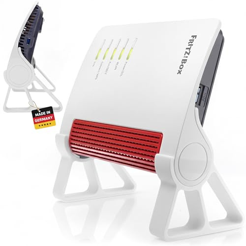 Supporto per Fritzbox 7530 AX, 7530, 6850 5G, 6850 LTE, 4050, 4630, 5530, 7510, 5690 - Staffa stabile per una migliore ventilazione e una posizione sicura