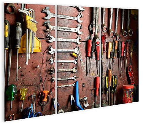 islandburner Bild auf Leinwand Werkstatt Hobbyraum Werkbank Bastelkeller Werkzeuge Bilder Wandbilder Poster