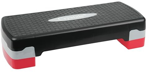 2 Level Adjustable Yoga Step Aerobic Fitness Stepper With Free Gym Exercise Chart in 4 Colors by Janoon®