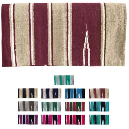 NETPROSHOP Navajo Westerndecke Baumwolle Sattelunterlage Satteldecke, Farbe:Bordeaux/Beige