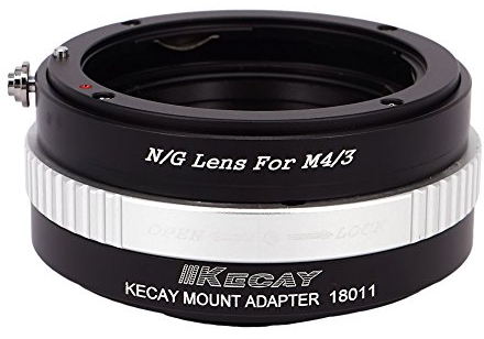 KECAY Bague Adaptation/Adaptateur pour Monter Objectif Nikon G DX AFS vers Micro 4/3 M4/3 Caméra Olympus E-P1 P2 P3 P5 E-PL1 PL1s PL2 PL3 PL5 PL6 E-PM1 PM2 Om-D E-M5 E-M1 pour Panasonic Lumix N/G-M4/3