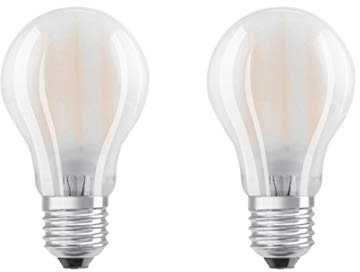 OSRAM LED STAR CLASSIC A 60 FS Warmweiss Filament Matt E27 Gluehlampe Doppelpack
