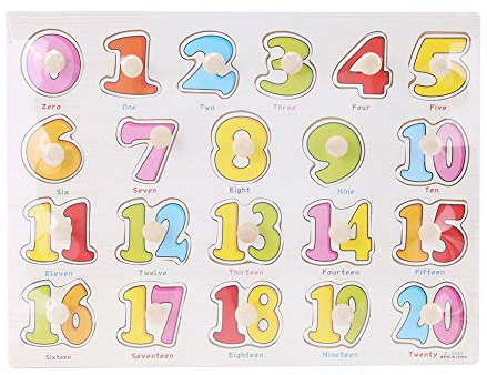 Cognitive Knob Puzzle, Holzpuzzle Handgriffbrettform Lernspielzeug für Kleinkinder(Nummer)