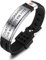 MOWOM Medical SOS Notfall Armband Personalisiertes Gravur Silikon Edelstahl Namensarmband Männer Damen Jungen Mädchen - Bündel mit Notfallkarte, Kartenhülle (Schwarz *Jetzt Anpassen*)