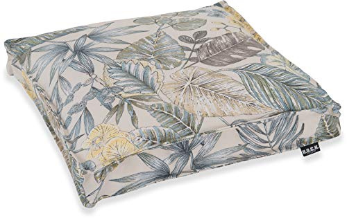 H.O.C.K. Eliza-Bouquet Outdoor Sitzkissen Blumen-Motiv 40x40x5cm wasserabweisend/lichtecht (6-7) (Sitzkissen 40x40x5cm, Natur)
