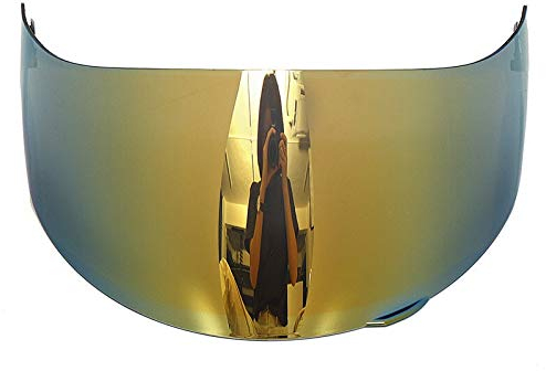 No Logo FJY-Visor, Visier für AGV K3 K5 SV Motorrad-Helm Brille abnehmbar Motorrad Helm Objektiv Motocross Full Face Visor gold