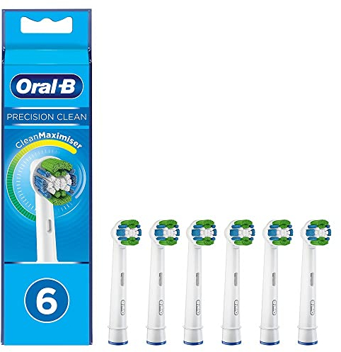 Oral-B Precision Clean Aufsteckbürsten für elektrische Zahnbürste, 6 Stück, mit CleanMaximiser-Borsten für optimale Zahnpflege