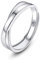 VIKI LYNN Unisex Ring Verstellbare Kreuzringe Verlobung Ehering Aus 925 Sterling Silber fuer Männer Frauen