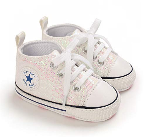 DEBAIJIA Bebé Primeros Pasos Zapatos 12-18M Niños Suave Suela Antideslizante Ligero Slip-on Zapatillas 20 EU Beige (Tamaño Etiqueta-3)