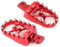 Repose-pieds de moto repose-pieds de moto universel repose-pieds 10mm en alliage d'aluminium coussinets de pédale de moto accessoire adapté pour Dyna(rouge)