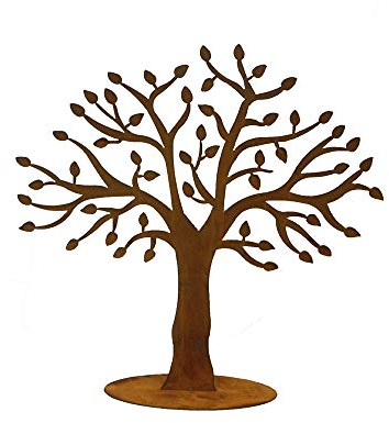 Bornhöft Arbre de vie en métal rouillé - Décoration de jardin - Rouille noble - 60 cm x 60 cm