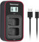 Newmowa Double Chargeur USB à écran LCD Intelligent pour Sony NP-FW50, Sony Alpha a3000, Alpha a5000, Alpha a5100, a6000, a6100, a6300, a6400, a6500, Alpha 7, a7,Alpha 7R, a7R, Alpha 7S, a7S, ZV-E10