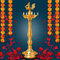Indian Art Villa Lampenschirm, reines Messing, für Diya/Deepak/Lampe/Laterne mit Vogel-Design, Pooja, Heimdekoration und Diwali-Geschenkartikel, Höhe: 63,5 cm