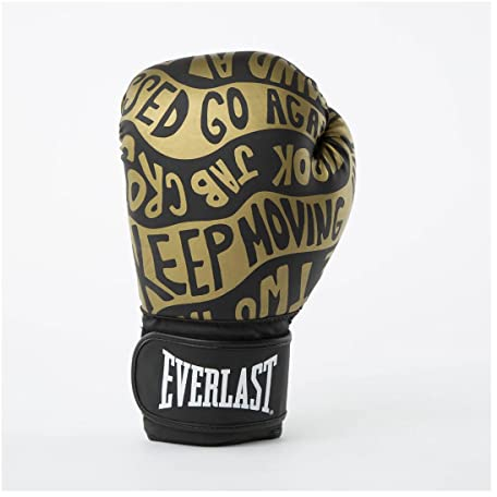 Everlast Unisex – Erwachsene Boxhandschuhe Spark Glove Trainingshandschuh, Schwarz/Gold 12oz