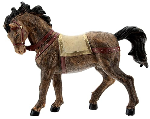 Holyart Pferd mit schwarzer Mähne 12 cm Fontanini