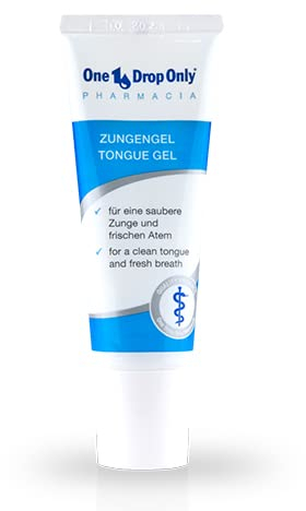 One Drop Only® - Zungenreiniger Gel / 25ml Zungengel zur effektiven Zungenreinigung & gegen Mundgeruch/Antibakterielles Mittel gegen Zungenbelag/kompatibel mit Zungenreiniger & Interdentalbürsten