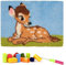 ROCKY&CHAO Knüpfhaken-Set zum Selbermachen, Teppich-Stickerei, Teppich-Set, Handarbeit mit Häkelarbeiten, Basteln, zotteliges DIY-Knüpf-Set für Erwachsene, 50 x 38 cm (Babyhirsch)