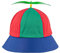 SIEBOLD Propeller mütze,Helikopter Cap,Propeller hut,Lustige mützen,faschings party hüte mit Nachts Fluoreszierende Propeller Geeignet für Erwachsene und Kinder-Kopfumfang 57CM（blau）