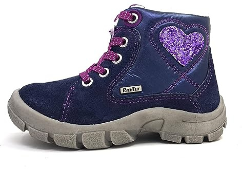 Richter Kinderschuhe Mädchen Schnürstiefel Lauflernschuh Blau Freizeit, Schuhgröße:24 EU