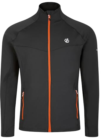 Dare 2b Herren Substratum Core Stretch Jacke, Ebenholz/Papageientaucher Orange, XXL