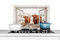 KitchenYeah© Spritzschutz Küchenrückwand Platte Kuchendeko Aluminium Platte Kitchen Wall Protector Rückwand KücheDurchsichtige - Schottisches Hochlandrind - Kuh - Tiere - Braun - 60x40 cm