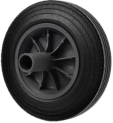 Premium 200mm Rubber Replacement Wheel with Nose Collar for Domestic Wheelie Bins | 135kg Load Capacity Durable and Smooth Rolling | UK