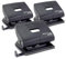 Rapesco 1757 Business Pack: ECO 2-Fach Locher, 22 Blatt Kapazität, Schwarz, 3er-Pack