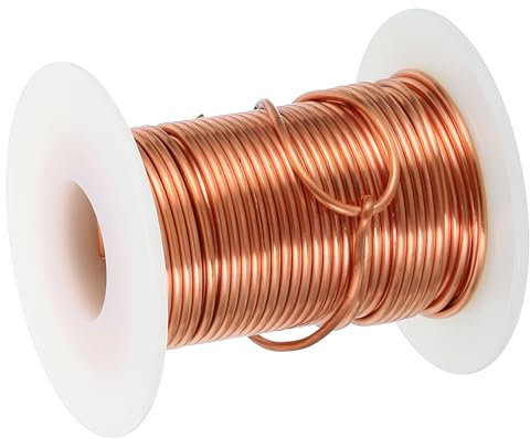 PATIKIL 99.9% Soft Copper Wire, 14Gauge/1.6mm Diameter 10m/32.8ft Spool Pure Copper Craft Wire for Jewelry Making Beading Garden Plants