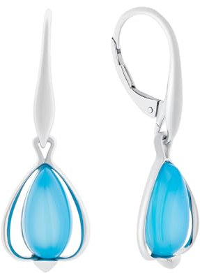 Ohrhänger aus 925 Silber mit blauem Achat