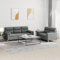 Cozynest 2-TLG. Sofagarnitur mit Kissen Dunkelgrau Stoff