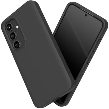 RhinoShield Case kompatibel mit [Galaxy S24] | SolidSuit - Stoßdämpfende & schlanke Schutzhülle mit Premium Finish - 3.5 Meter Fallschutz -Schwarz
