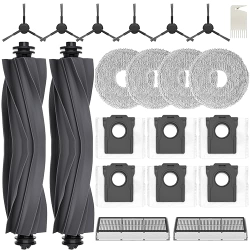 Zubehörset für Dreame L10s Ultra Gen 2/ L10s Pro Ultra Heat/ X30 Ultra/MOVA E30 Ultra, JKOISL 2*Rollbürste 6*Staubbeutel 4*Mopp Wischtücher 6*Seitenbürsten 2*Filter