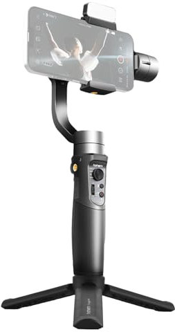 Phone stabilizer HUIOP 2024 Mobile+ 3-Axis Stabilizer Gimbal Stabilizer for Smartphone 280g/0.61lbs Payload -shaking Support 600°Rotational Inception Mode BT Connection App Control with Fill Module