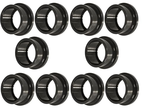 HAF® Lot de 10 raccords en PVC avec manchon adhésif de 50 mm et bride | Pièce de rechange en PVC-U gris avec raccord adhésif pour robinets à boisseau sphérique et clapets anti-retour | Qualité