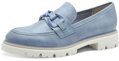 MARCO TOZZI Damen Slipper Elegant Vegan, Blau (Polar), 39 EU
