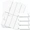 OfficeGear Zeltkarten, 4 Stück, 55 Blatt – 220 Karten), 52 x 148 mm, perforiert, bedruckbar, faltbar, Tischkarten, 170 g/m², für Konferenzen, Ausstellungen, Hochzeiten – inkl. herunterladbarer