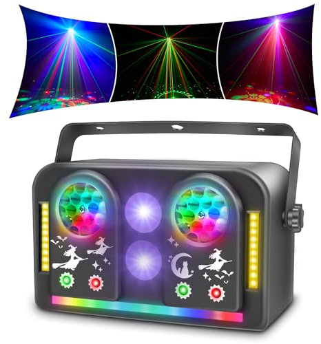 Discolicht Partylicht, DMX Effektstrahler T107 LED RGB Licht DJ Projektor Musikgesteuert DJ Disco Lichter, Für Bar KTV Familientreffen Halloween Hochzeit Geburtstag