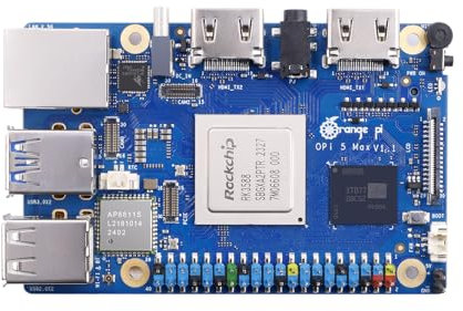 Generic Orange Pi 5 Max 8GB RAM LPDDR5 Rockchip RK3588 Development Board, 8K Video Decoding 2.4GHz Frequency M.2 PCIE 2.5G LAN Wi-Fi 6E+BT 5.3/BLE Orange Pi 5 MAX Single Board Computer (Pi 5 Max 8G)