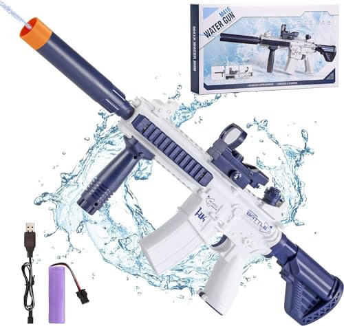 Pistole ad Acqua elettrica 2025, Caproka Pistola acqua elettrica, Water Gun Automatico, Giocattolo Blaster per Bambini e Adulti, Giocattoli da gioco per tiro in piscina per acqua all'aperto