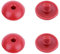 Supertool Vergaser-Rückschlagventil, 176–64, Gummi-Rückschlagventil, Rasenmäher-Teile, Rot, 4 Stück
