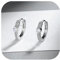 Ohrringe Sterling Silber 925 Creolen für Damen, Creolen Ohrringe Runden, Glänz Kleine Creolen mit AAA+ Zirkonia Strasssteine, Hypoallergen Creolen Ohrringe für Damen (Silber-D, Hohe Qualität)