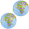 Globe Terrestre,2 PCS Globe Terrestre Gonflable PVC Mappemonde Éducative pour Enfants Ballon Plage Piscine & Jeux Carte Politique Interactive Loisirs Anti-Stress École Maison Bureau