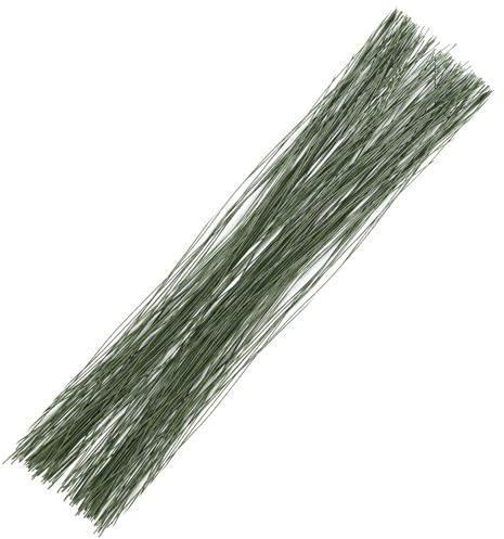 MOMAHUA 100 unidades de alambre para flores verde claro, calibre 20/1 mm, 16 in/40 cm, juego de alambre fino para envolver alambre flexible para remos, alambre para floristería, guirnaldas de Navidad