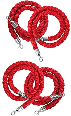 KJSHXYG Corde de contrôle des foules pour cinéma, Corde Rouge pour Le contrôle des foules, pour Hall d'hôtel, Corde tressée décorative pour fête, pour Poteau/File d'attente