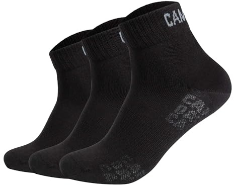 Camp David Herren Quartersocken, 3er Pack - Action-Mesh Cotton Quarter 3P, Logo