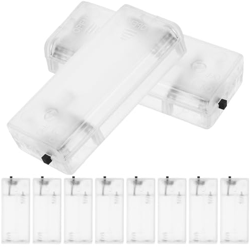 10pcs Aa Battery Holder Case Abs Shell for String Lights | Easy Attachment, Secure Battery Storage, Party and Indoor Use, Plastic Battery Box Accessory