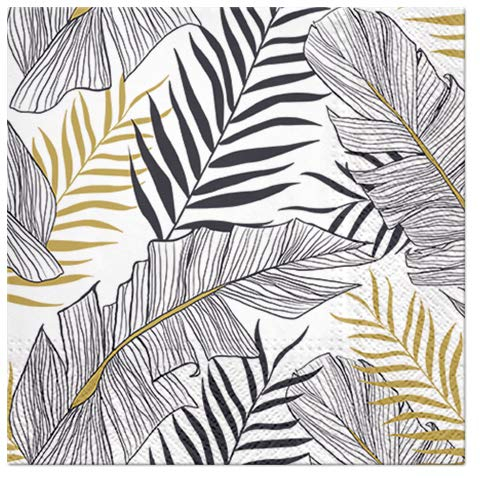 20 Servietten Moderne Tropenblätter/Blätter/Sommer 33x33cm